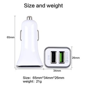 2-QC3.0 Dual usb car charger