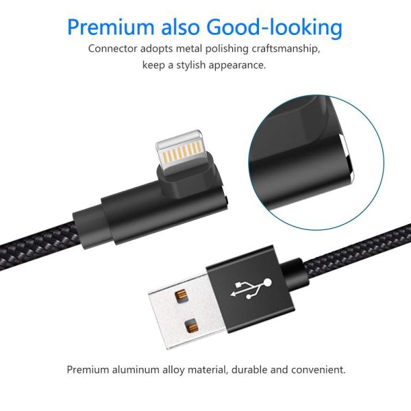 3-90 Degree Nylon Braided+Aluminum Alloy Cable