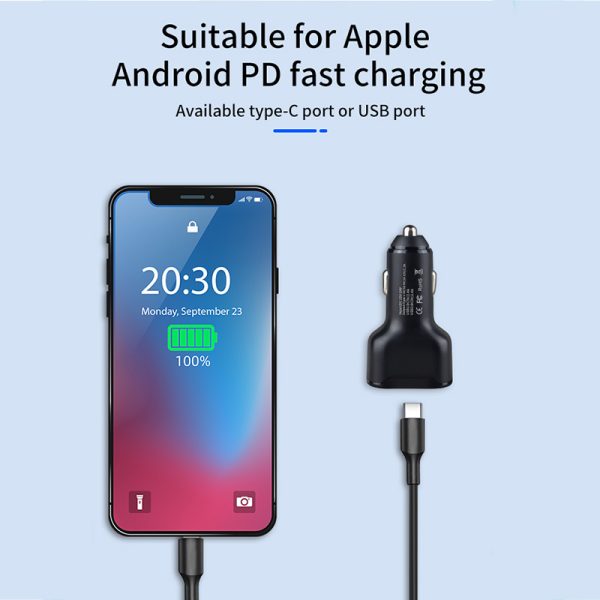 PD 3 Ports USB C Car Charger Manufacturer