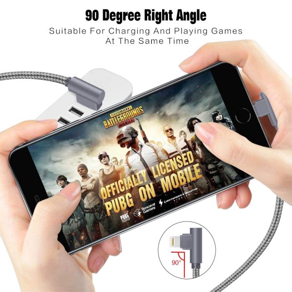 APPHONE Dual elbow 90 Degree Braided Lightning Cable - Image 4