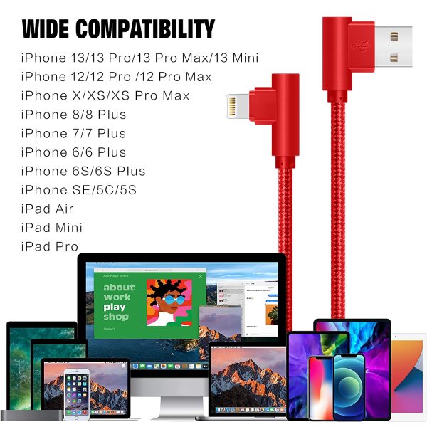 APPHONE Dual elbow 90 Degree Braided Lightning Cable - Image 3