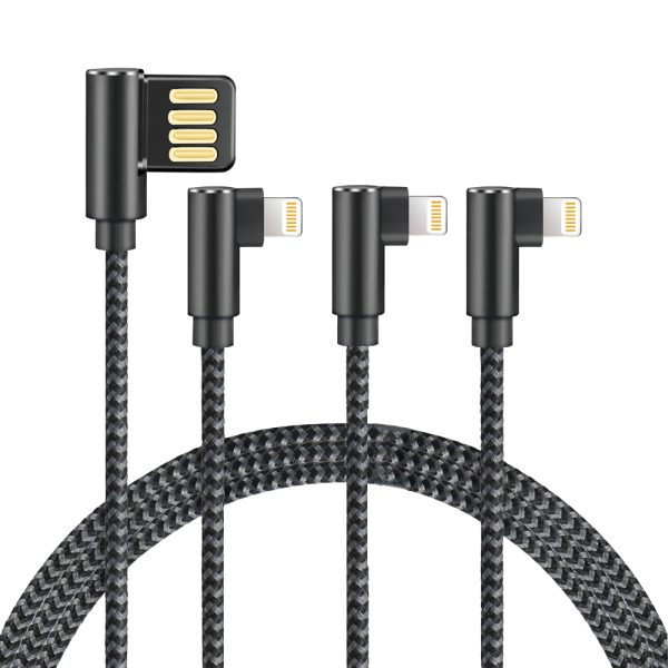 Reversible 90 Degree Braided Lightning Cable