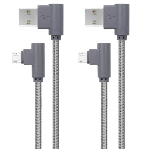 1-90 Degree Gray Micro USB Cable