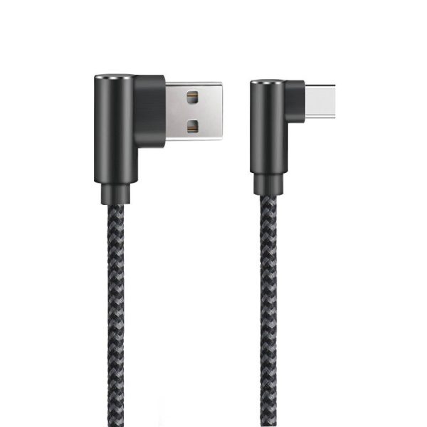 Aluminum Alloy 90 Degree Braided USB C Cable