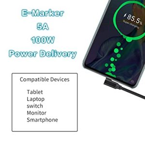 90 degree elbow type c fast charger cable