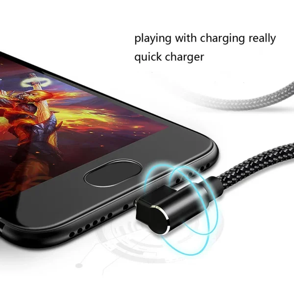 APPHONE Reversible Aluminum Alloy 90 Degree Braided USB C Cable 6