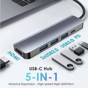 USB Type C Hub Multiport Adapter with 4K HDMI