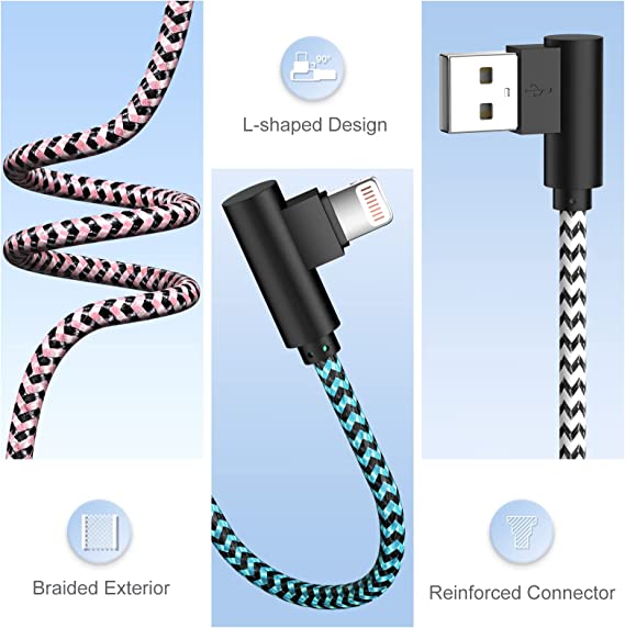 Fast Charging Iphone Charger Iphone Cable L Shape Reversible Usb