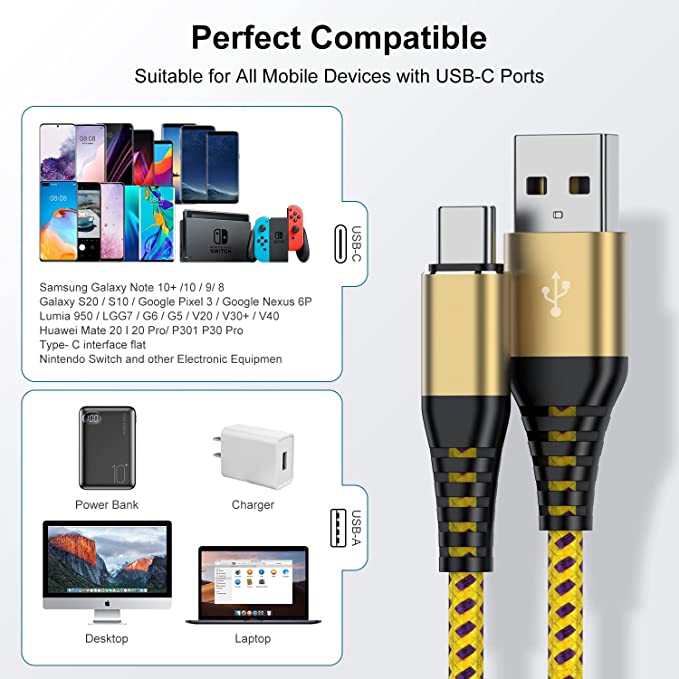 USB A to Type C Cable