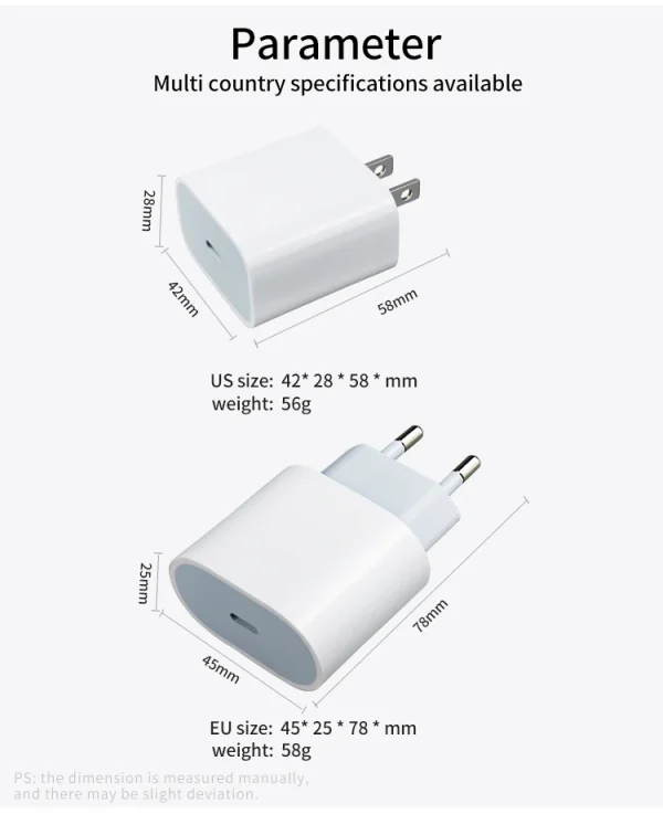 EU plug 20W Power Adapter 2