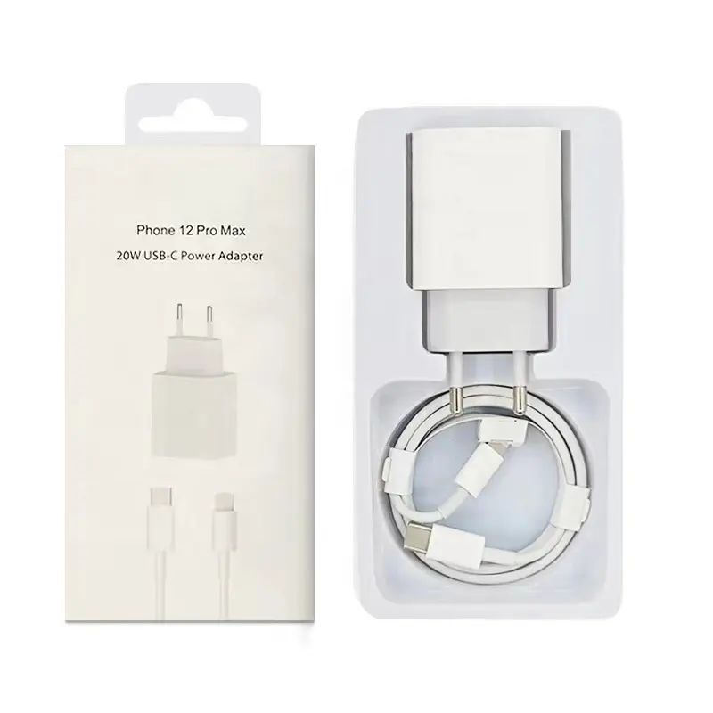 Chargeur Iphone Original 20W Apple USB-C Power Adapter avec câble pour  iPhone 7 8 X 12 11 13 14 Pro Max XS XR