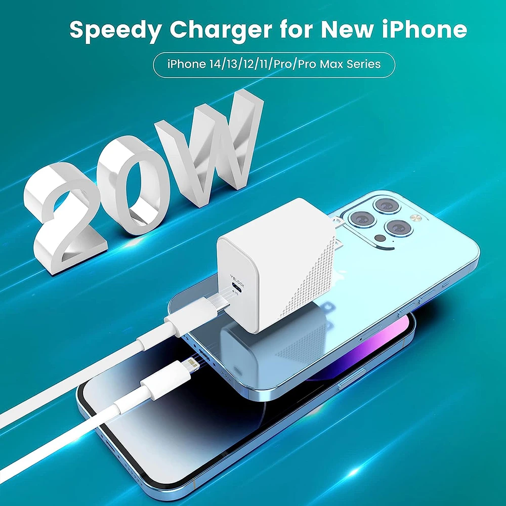 iPhone chargeur 20W pour iPhone 12 / iPhone 13 / iPhone 14