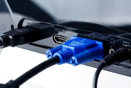 Connect VGA cable to HDMI port