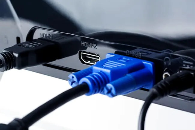 How to achieve a Laptop connected to a monitor 6 Connect VGA cable to HDMI port