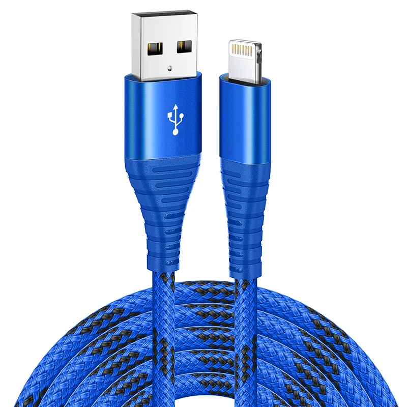 480Mbps USB A to lightning 5V 2.1A nylon braided cable