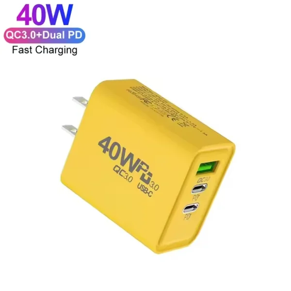 3 Ports 40W USB Fast Charging
