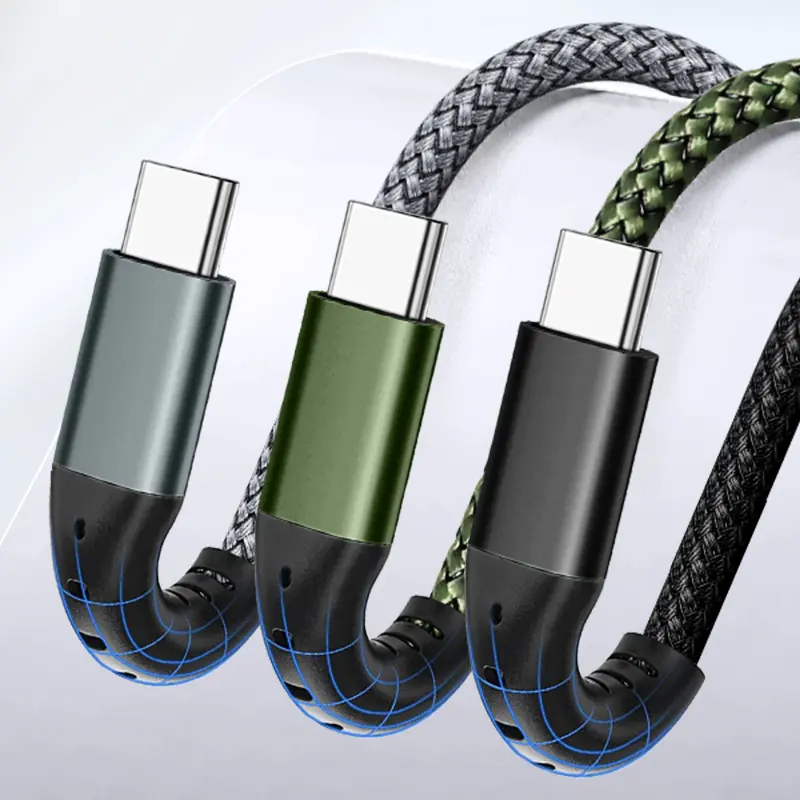 Custom USB cable with anti-breakage port