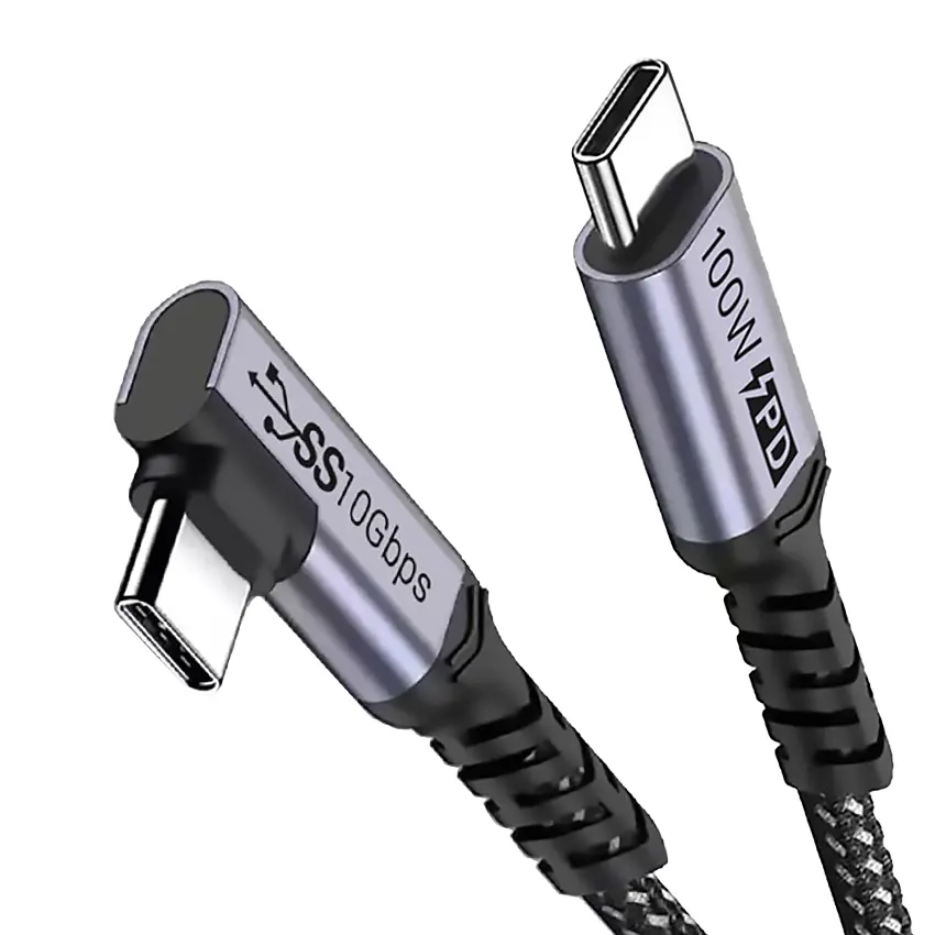 L-shaped right angle 10Gdps PD100W fast charging cable