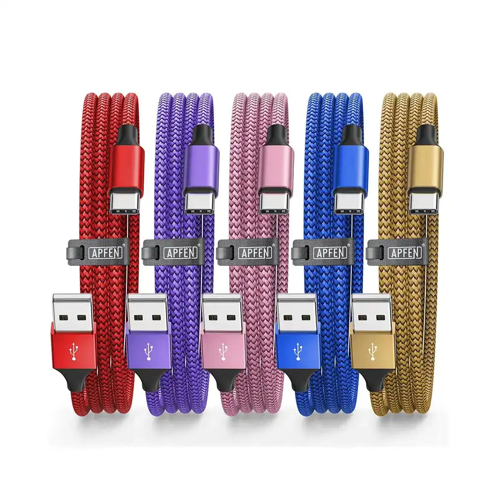 USB cable with customized color and tie wrapping