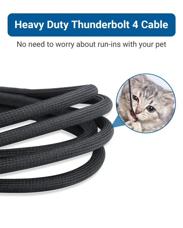 Thunderbolt 4 Cable 240W, 40Gbps USB C Thunderbolt 4 Pro Cable 3FT/1M, USB 4 Cable Thunderbolt Charging Cable Compatible with iPhone 15/15Pro Max, MacBook Pro/Air, iPad, Dell, Hub, Docking - Image 2