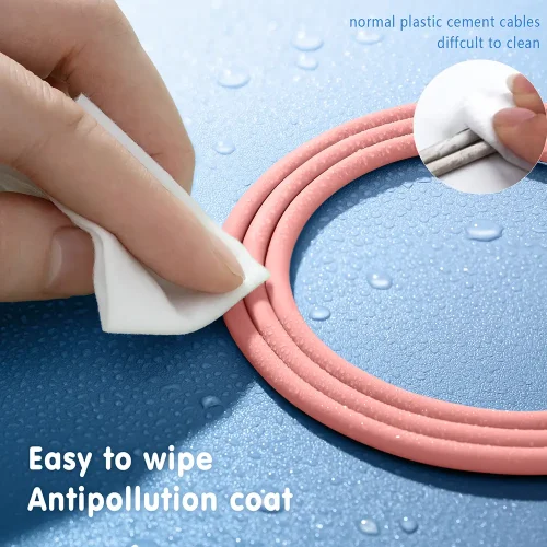 HOME 58 3A 60W Imitation Ceramic Shell TPE USB type C to C Cable 1