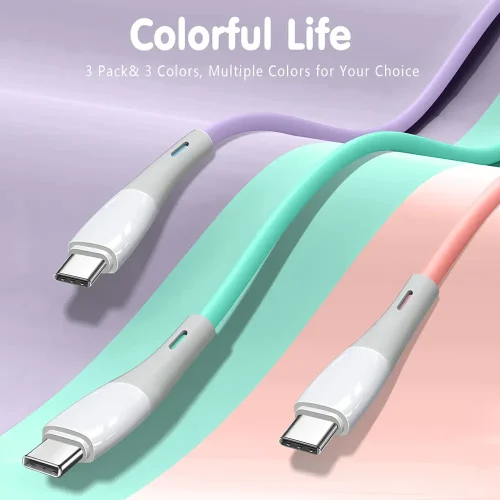 HOME 59 3A 60W Imitation Ceramic Shell TPE USB type C to C Cable 3