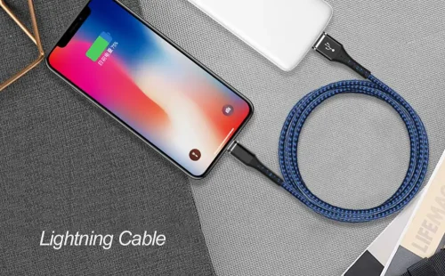 HOME 57 Anti Broken Long Net Tail Aluminum Alloy Braided Apple Cable 8