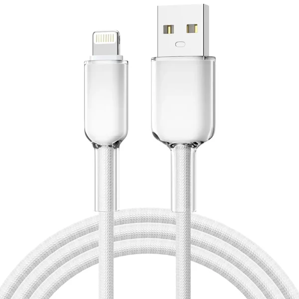 Anti-breakage gradient nylon braided USB A to Lightning cable - Image 2