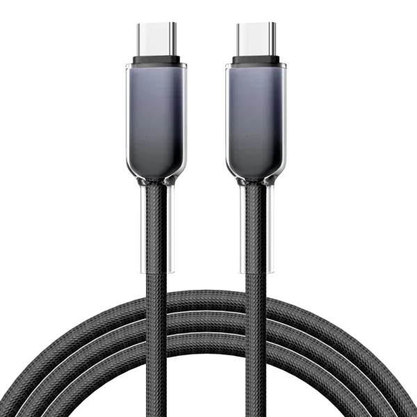 Anti-breakage gradient nylon braided USB C to C data cable - Image 6
