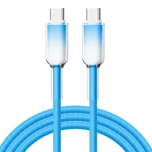 Anti-breakage gradient nylon braided USB C to C data cable (2)