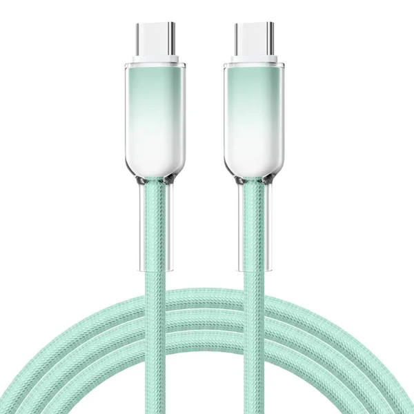 Anti-breakage gradient nylon braided USB C to C data cable - Image 3