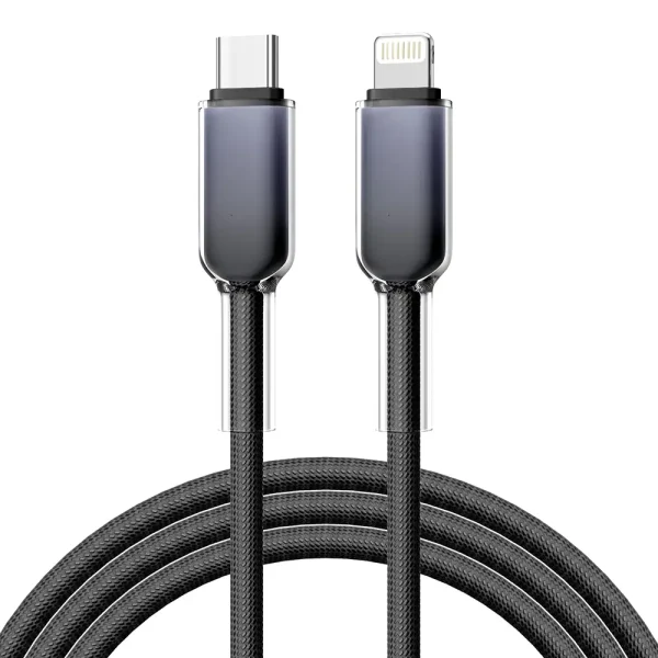 Anti-breakage gradient nylon braided USB C to Lightning data cable - Image 6