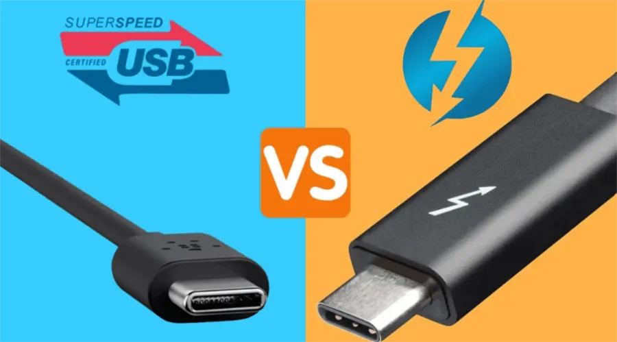 USB vs Thunderbolt ports