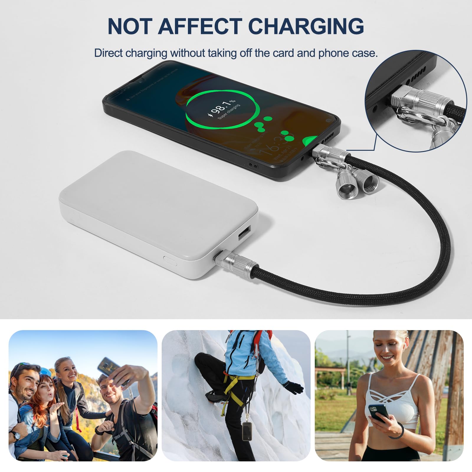 60W Usb c to usb c Zinc Alloy Lanyard USB Cable 5A/3A Fast Charging Pure Copper Conductor Braided Shielding for Barcode Scanner 6 60W Usb c to usb c Zinc Alloy Lanyard USB Cable 5A/3A Fast Charging Pure Copper Conductor Braided Shielding for Barcode Scanner - Image 6